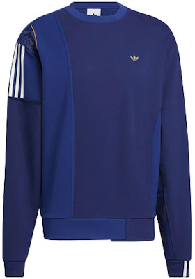 adidas Originals 三葉草復古條紋配色Logo圓領衛衣 藍色 HH9964 Buy adidas Originals 三葉草復古條紋配色Logo圓領衛衣 藍色 HH9964