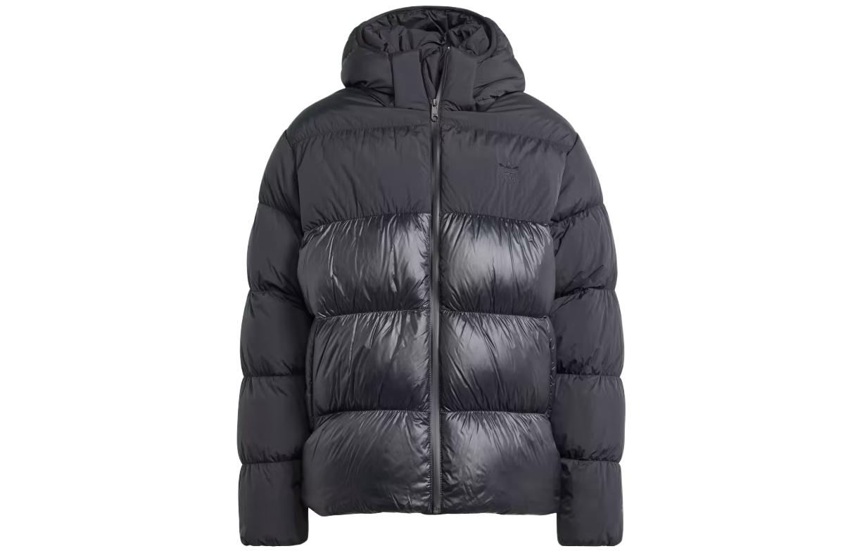 adidas Originals Trefoil Solid Black Hoodie Jacket  Long Sleeve Black IL2572