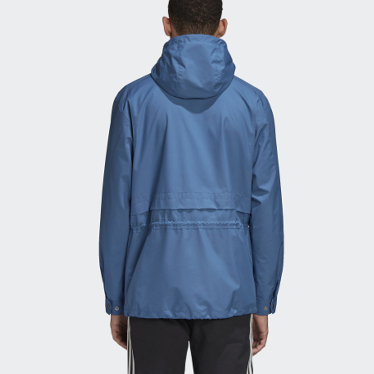 Purchase adidas Originals Trefoil Hoodie Biru Solid Jaket Santai Sukan FR9280