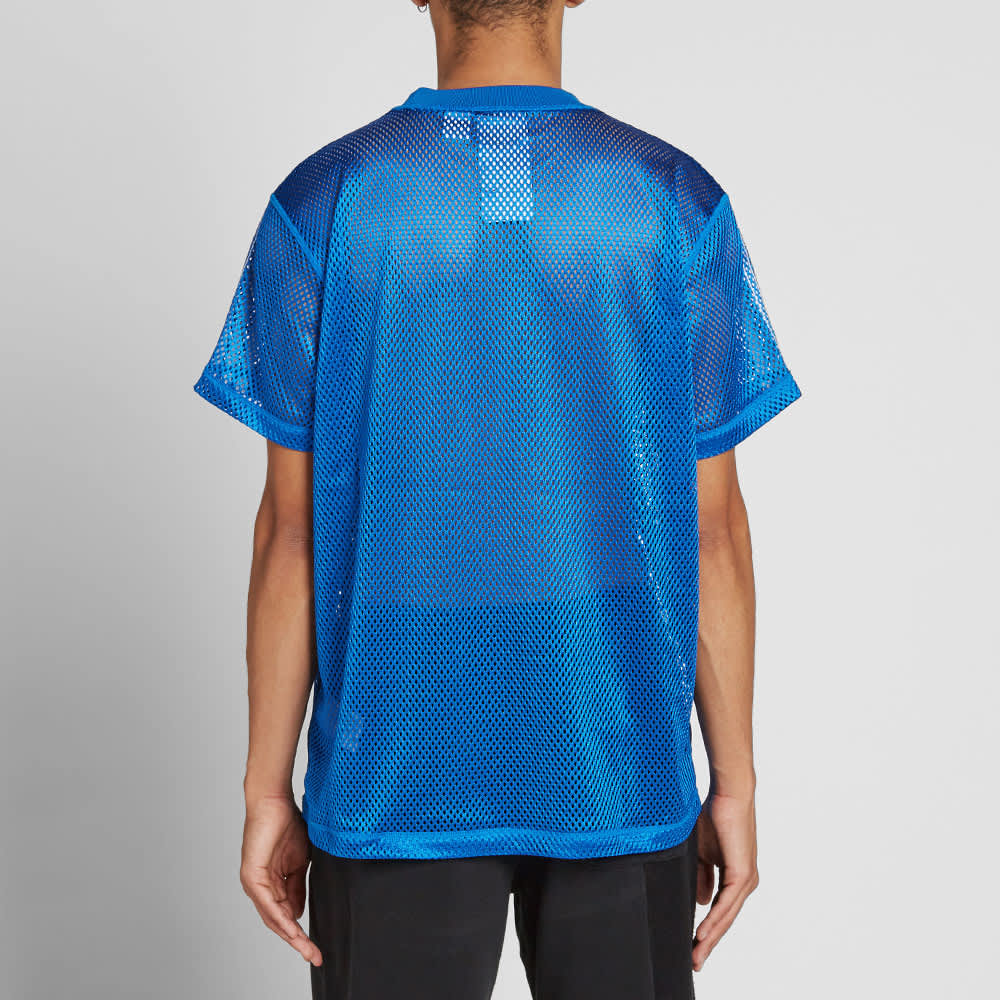 Purchase adidas Originals Trefoil Striped Mesh Crewneck T-Shirt Blue  Tee CV5284