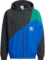 adidas Originals Trefoil TS WB Colorblock Logo Hoodie Jacket Blue HF5946 adidas Originals Trefoil TS WB Colorblock Logo Hoodie Jacket Blue HF5946