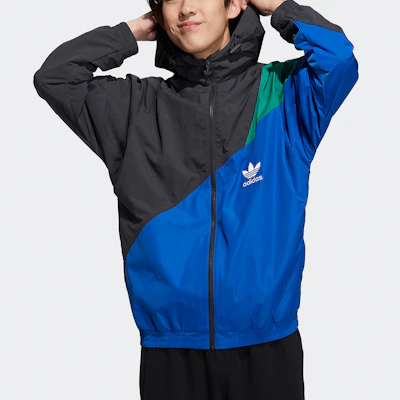 아디다스 오리지널 트레포일 TS WB 컬러블록 로고 후디 자켓 블루 HF5946 Lookbook 아디다스 오리지널 트레포일 TS WB 컬러블록 로고 후디 자켓 블루 HF5946