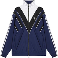 adidas Originals Trefoil Unisex Blue Windproof Breathable Zip-Up Jacket JW9740 adidas Originals Trefoil Unisex Blue Windproof Breathable Zip-Up Jacket JW9740