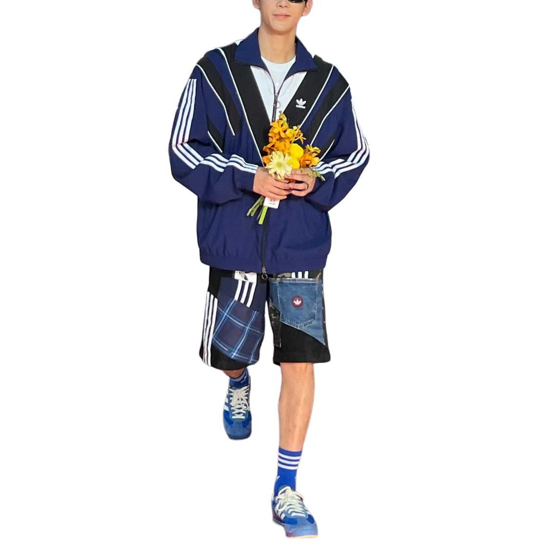 Details for adidas Originals 三葉草男女藍色防風透氣拉鍊外套 JW9740