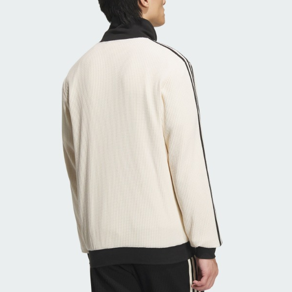 Shop 아디다스 오리지널 트레포일 와플 빈티지 스트라이프 트랙 재킷 화이트 유니섹스 JW0109