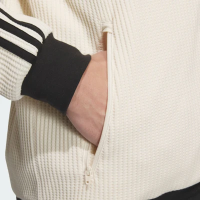 아디다스 오리지널 트레포일 와플 빈티지 스트라이프 트랙 재킷 화이트 유니섹스 JW0109 Details for 아디다스 오리지널 트레포일 와플 빈티지 스트라이프 트랙 재킷 화이트 유니섹스 JW0109