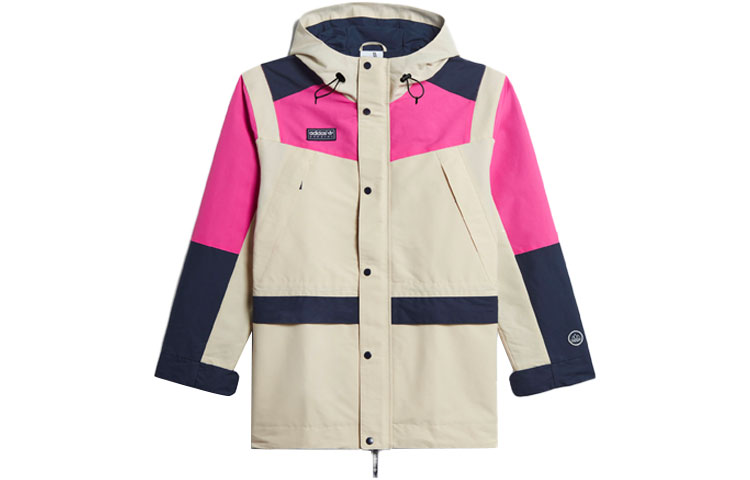 adidas Originals Tri-Color Hooded Jacket Men’s Off-White GT1821