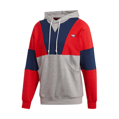 adidas Originals Tri-Color Knit Pullover Hoodie Grey/Red/Blue () FM2207