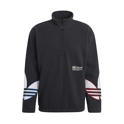 adidas Originals Tricol Hz Po Half-Zip Logo Sweatshirt Black () GN8043