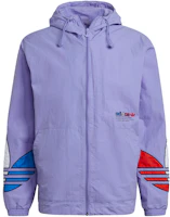 adidas Originals Tricol Windbreaker Logo Hooded Jacket Men’s Light Purple GN3560 adidas Originals Tricol Windbreaker Logo Hooded Jacket Men’s Light Purple GN3560