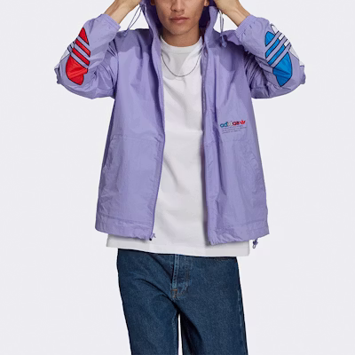 アディダスオリジナル トリコル ウィンドブレーカー ロゴ フーディー ライトパープル メンズ GN3560 Shop アディダスオリジナル トリコル ウィンドブレーカー ロゴ フーディー ライトパープル メンズ GN3560