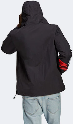 adidas Originals Tricolor Windbreaker Hooded Jacket Hitam Lari秋 GN3559 Purchase adidas Originals Tricolor Windbreaker Hooded Jacket Hitam Lari秋 GN3559