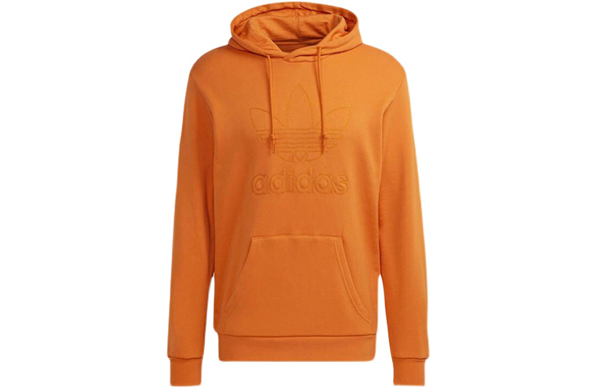 adidas Originals TS HOODY Q4 Big Logo Pullover Hoodie Men’s Orange H13503