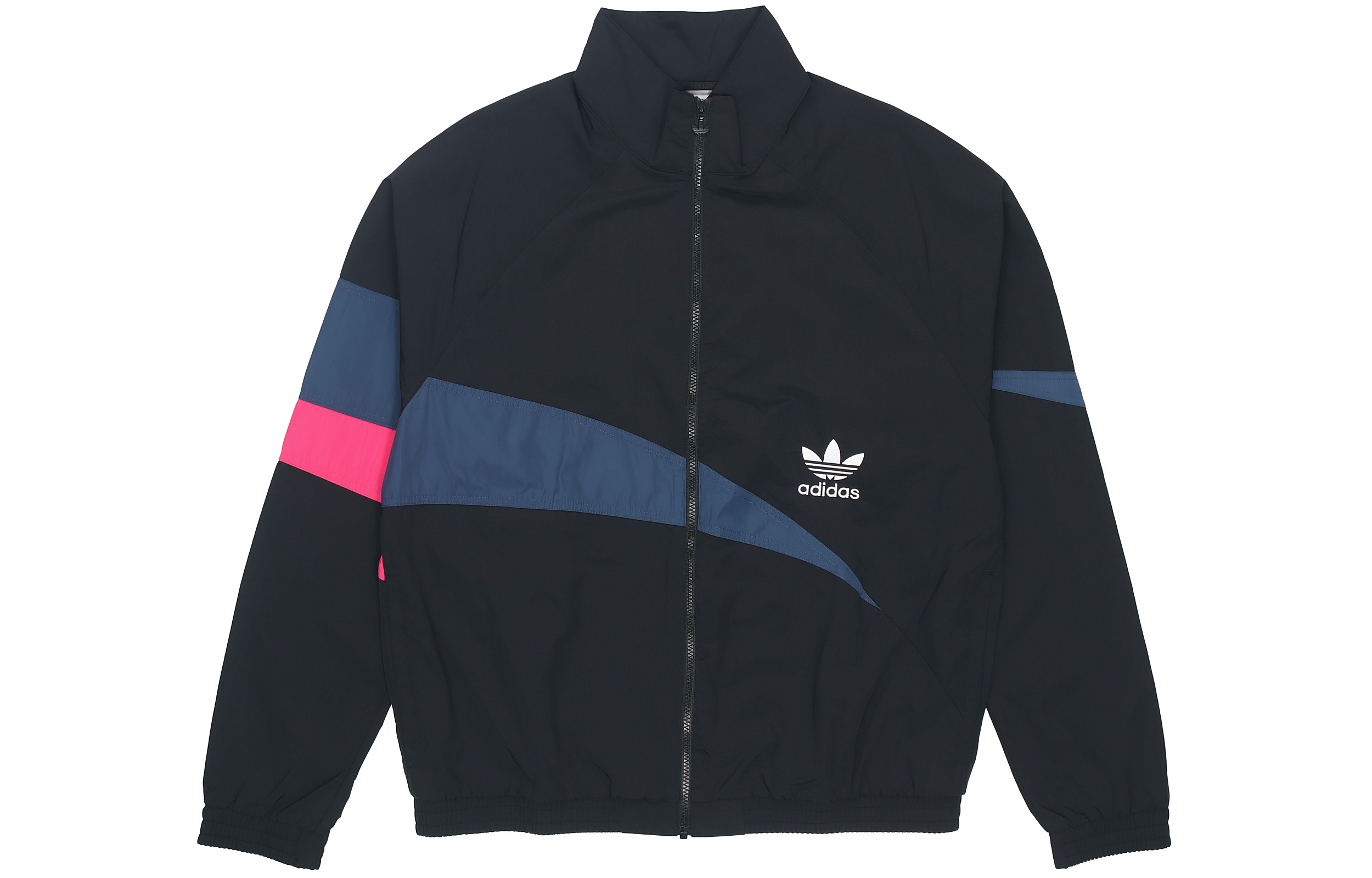 adidas Originals TS Track Retro Colorblock Logo Jacket Black Fall Release H46698