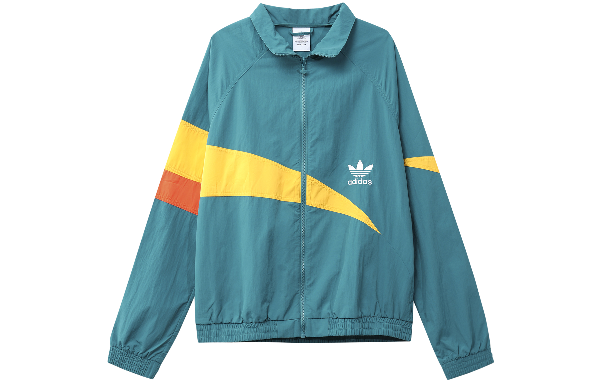 adidas Originals Ts Track Top Colorblock Windbreaker Jacket Teal Green Men H46699