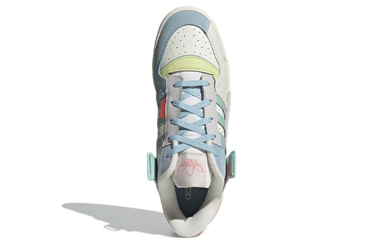 Details for adidas Originals Forum Exhibit Low Baskets Unisexe Blanc/Rose/Bleu GX4587