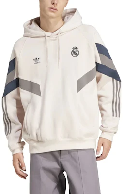 アディダス オリジナル ユニセックス レトロ フットボール ストライプ パーカー クリーム ロゴ刺繍 IM7466 Lookbook アディダス オリジナル ユニセックス レトロ フットボール ストライプ パーカー クリーム ロゴ刺繍 IM7466