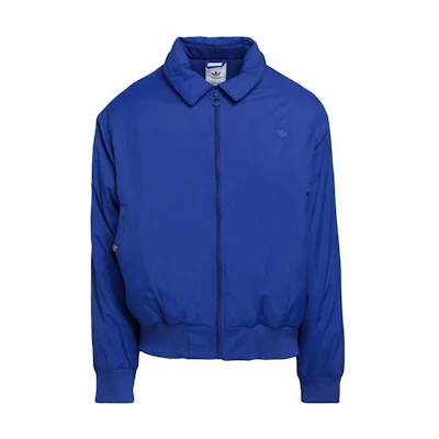 adidas Originals Unisex Solid Color Polo Collar Track Jacket Blue HR2981