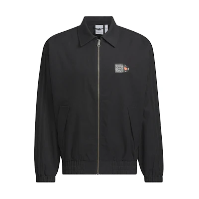 adidas Originals V-DAY Valentine's Jacket Black - Unisex Striped Loose Fit JE3489