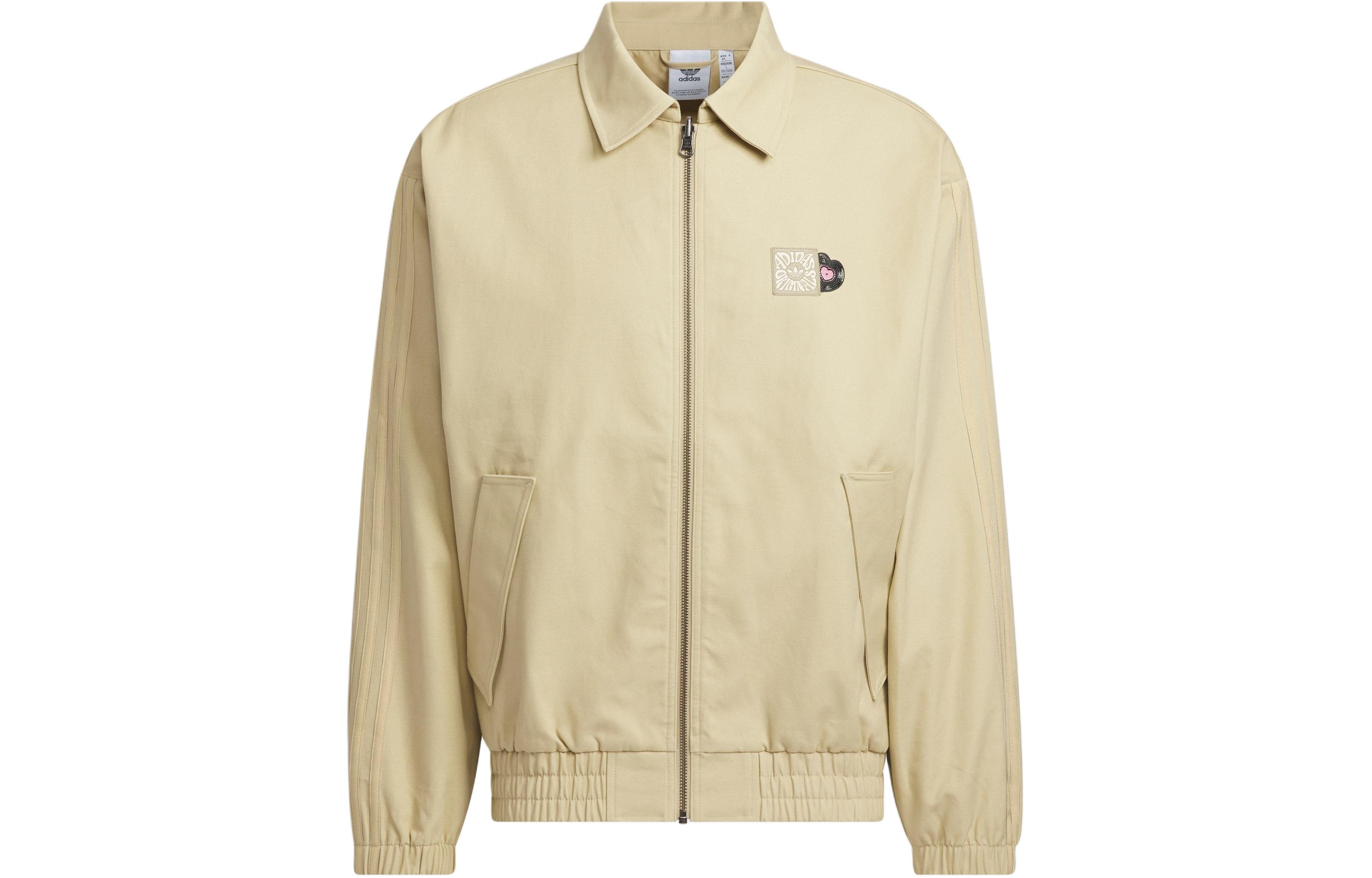 adidas Originals V-DAY Valentine’s Three-Stripe Loose Fit Jacket Beige Unisex JE3490 圖 2