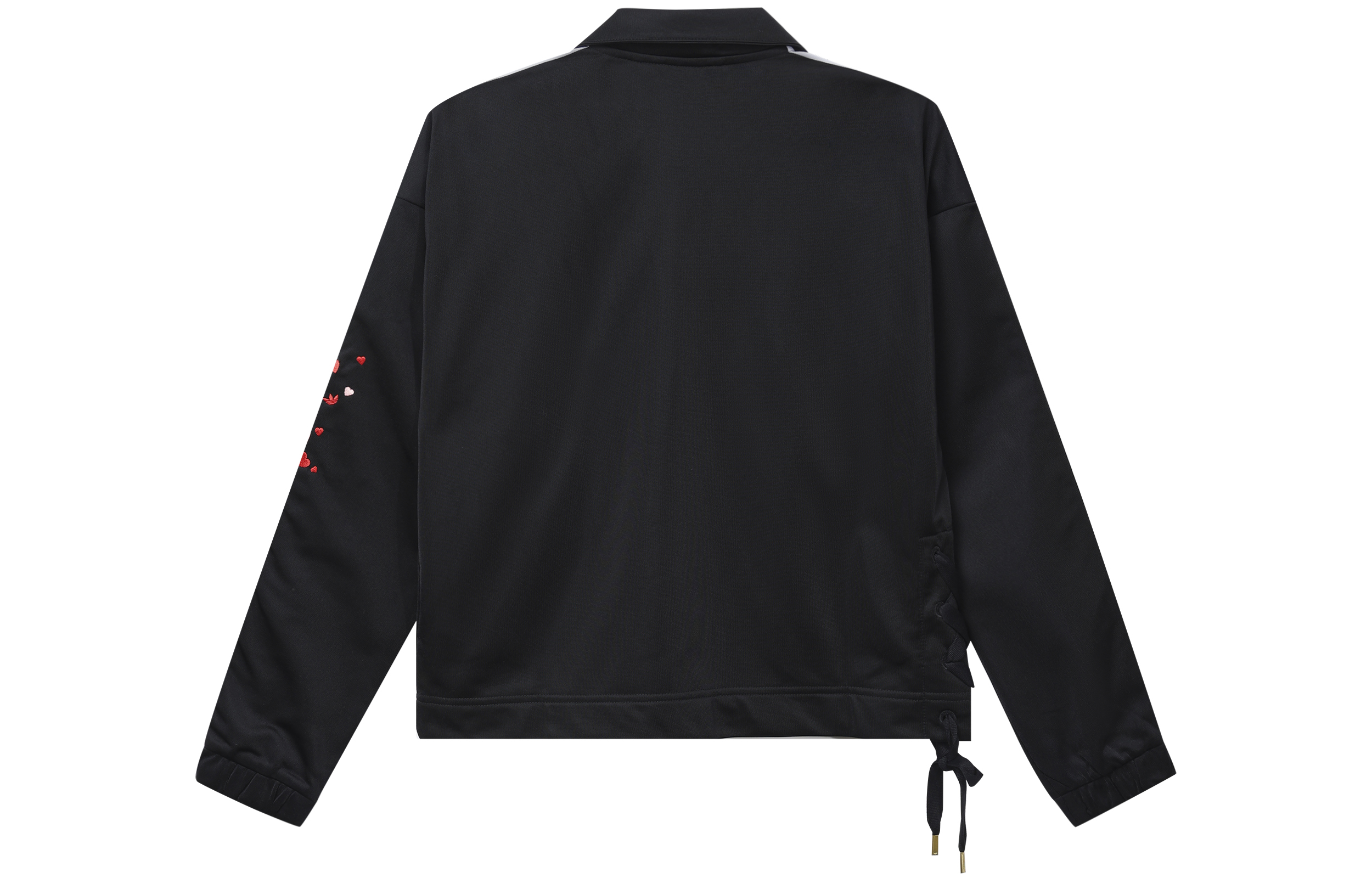 adidas Originals Valentine's Day Track Jacket Black with Side Lace & Heart Embroidery GK7174 圖 3