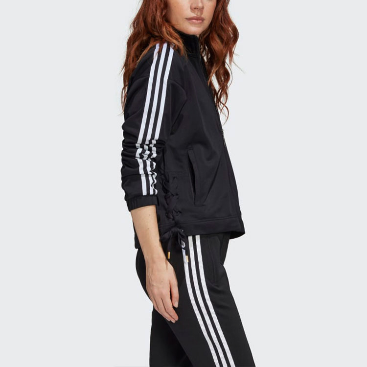 adidas Originals Valentine's Day Track Jacket Black with Side Lace & Heart Embroidery GK7174 圖 5