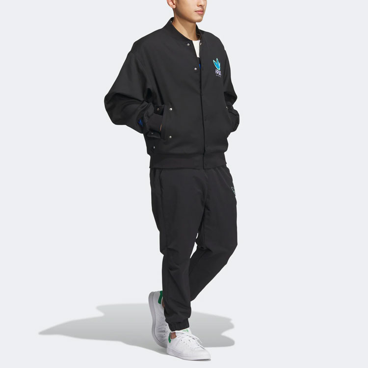 Details for 阿迪达斯三叶草情人节爱心Logo男女同款黑色飞行员夹克 IK8663