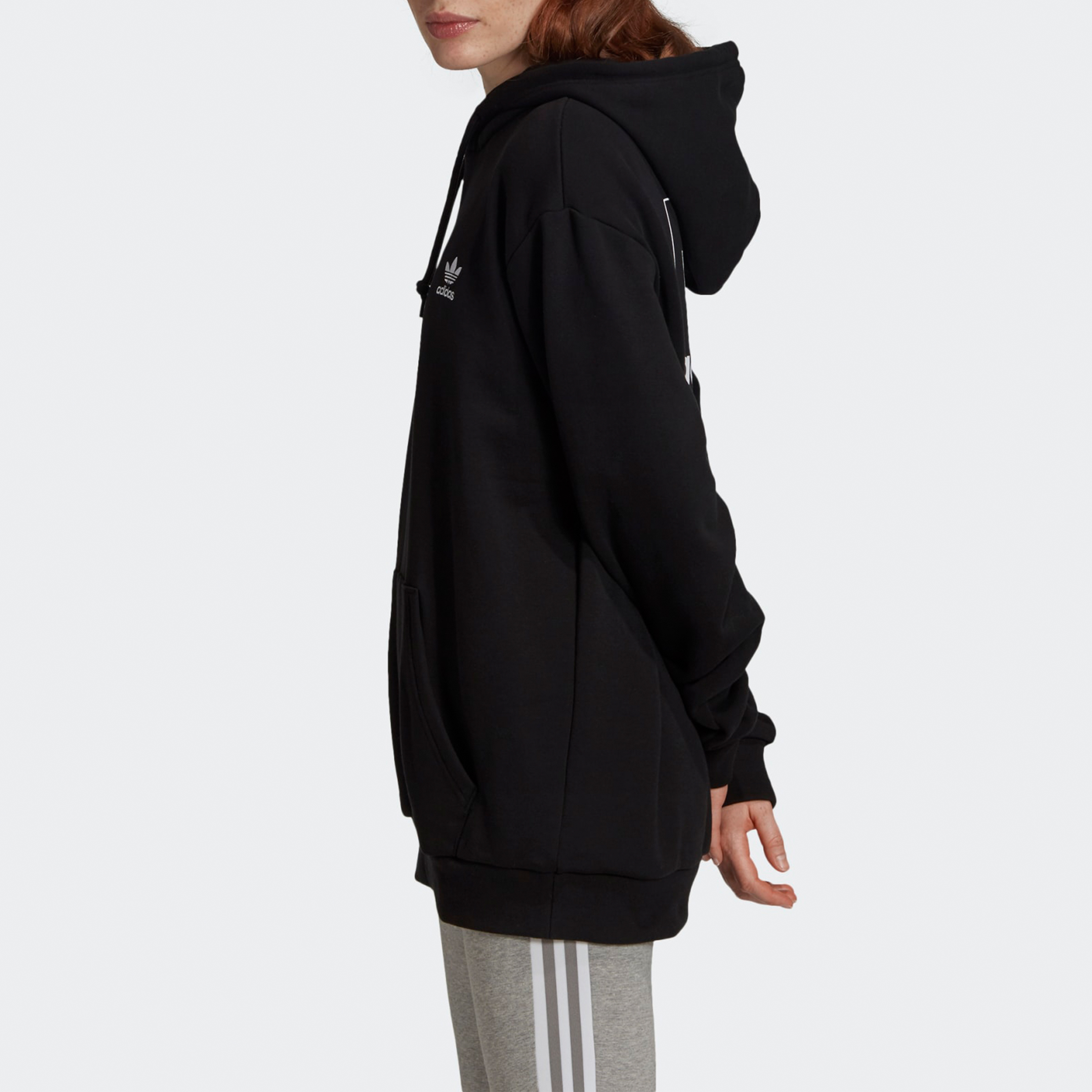 Details for adidas Originals Valentine's Hoodie Black Pullover with Back Logo GK7164