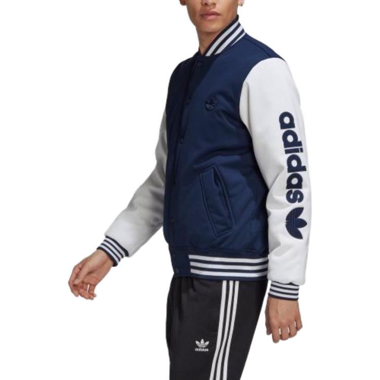 Cheap Chaqueta Adidas Originals Varsity Bomber Azul a Rayas Colección Otoño. GE1346