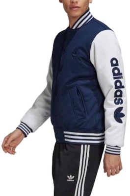 Chaqueta Adidas Originals Varsity Bomber Azul a Rayas Colección Otoño. GE1346 Cheap Chaqueta Adidas Originals Varsity Bomber Azul a Rayas Colección Otoño. GE1346