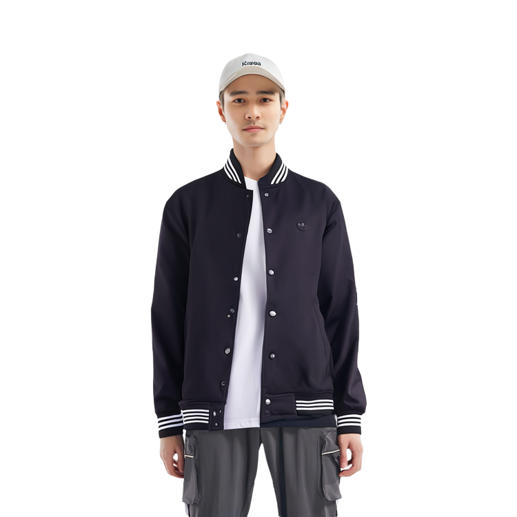 Cheap Adidas Originals 經典黑色校園棒球外套 GE1340