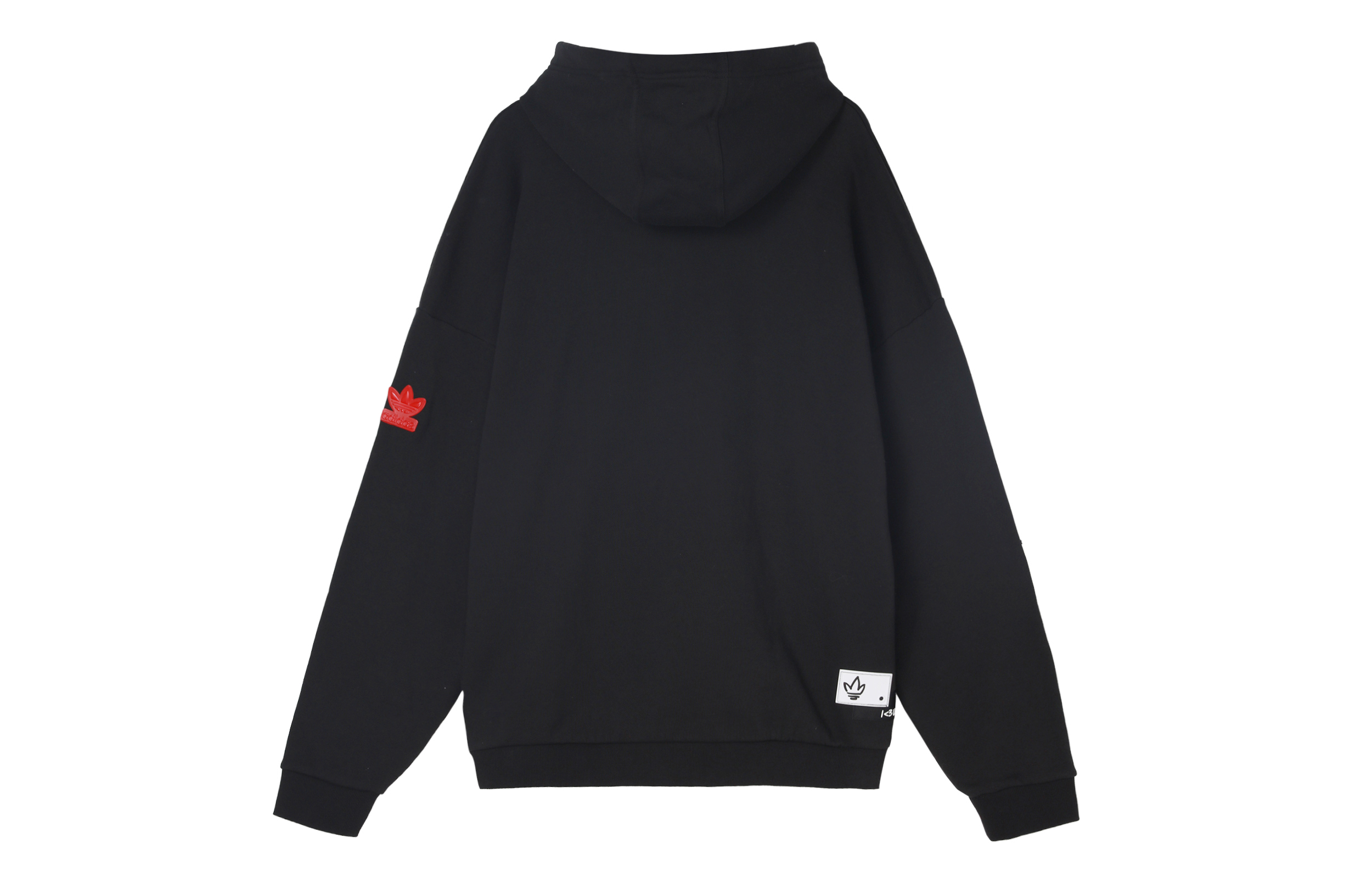 adidas Originals Vday Trefoil Hoodie Black College Style Pullover Sweatshirt HA3654 圖 3
