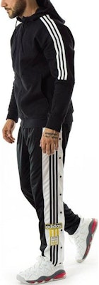 Adidas Originals Vintage Side Button Knit Track Pants Black CZ0679 Cheap Adidas Originals Vintage Side Button Knit Track Pants Black CZ0679