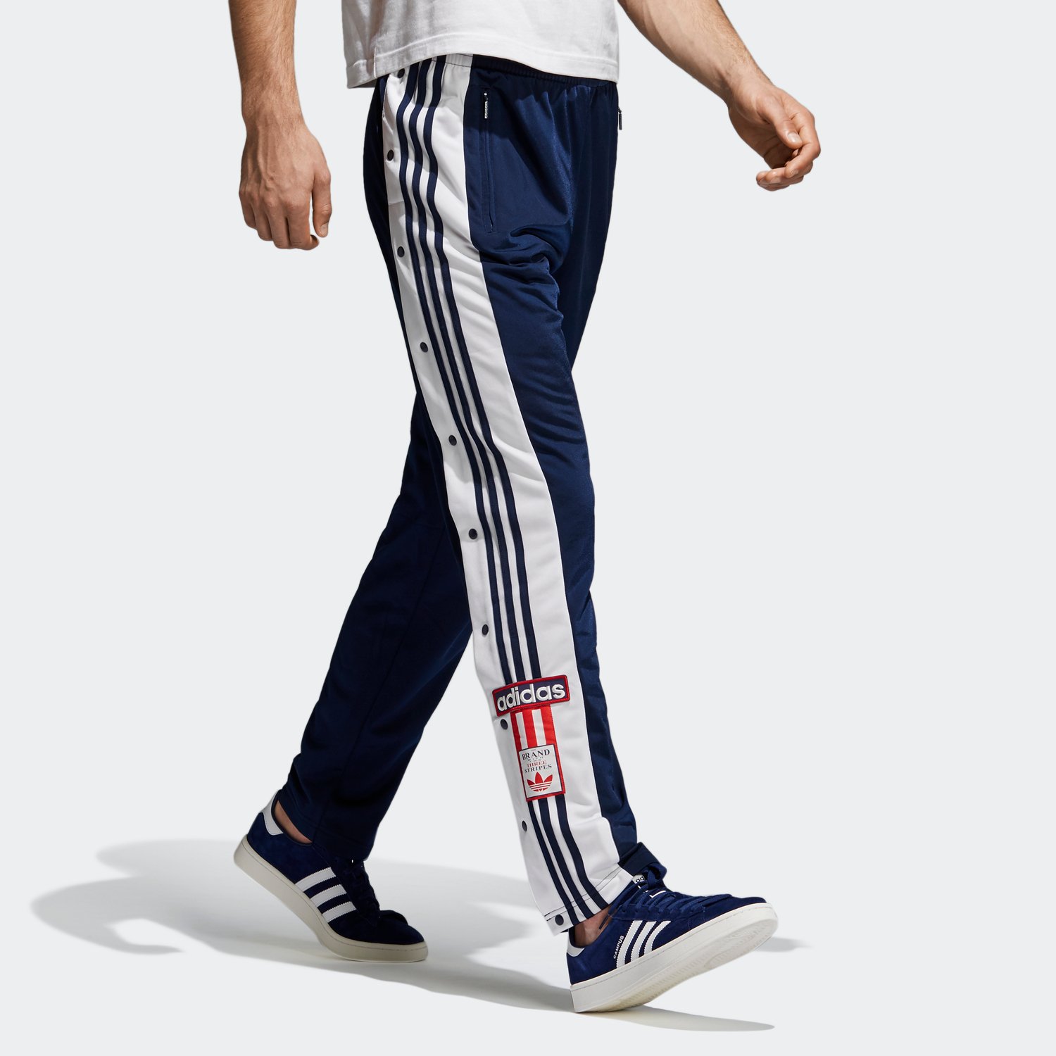 Details for Adidas Originals Vintage Stripe Track Pants Button Sideline Navy CZ0678