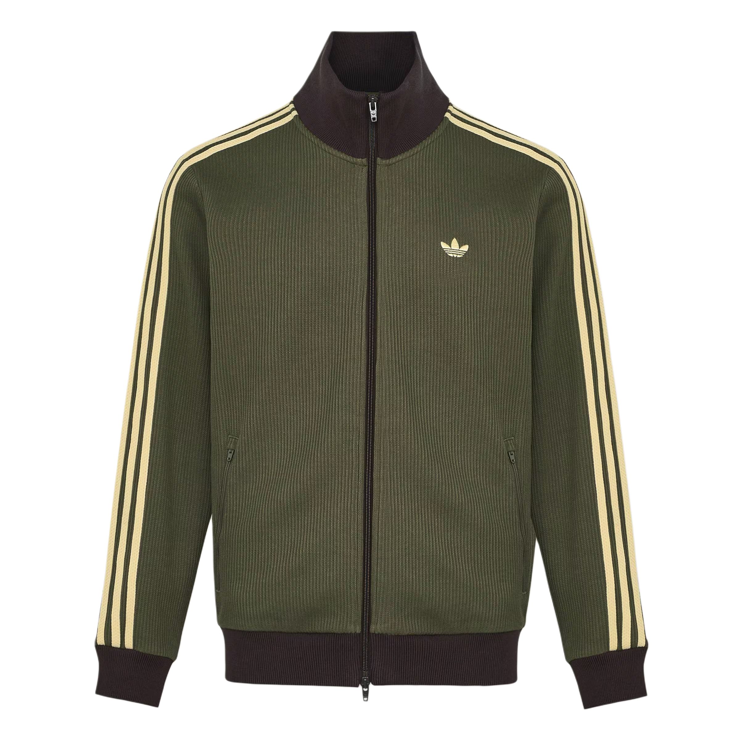 adidas Originals Waffle Track Top Spring Zip-Up Jacket with Stripes KZ2914