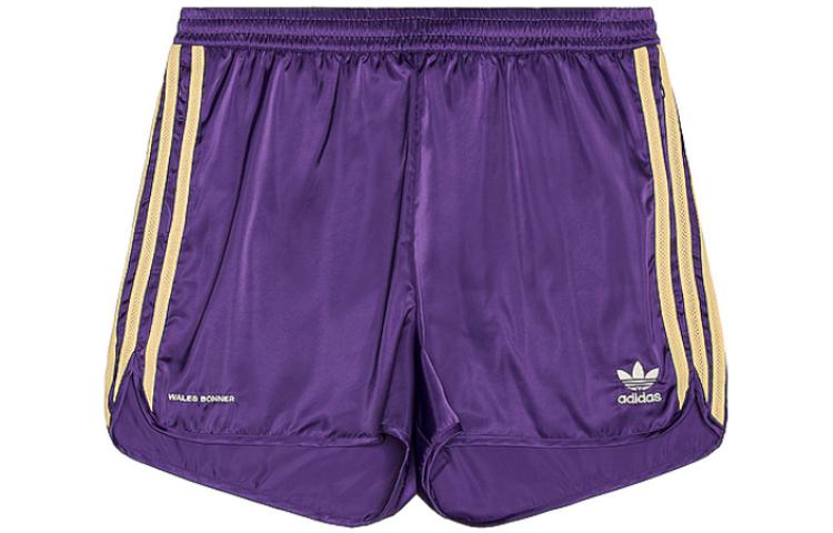 adidas Originals Wales Bonner 70s Luxury Striped Shorts Purple -  Casual Fit. h35565