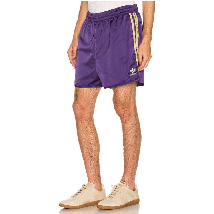Shop 아디다스 오리지널 웨일스 보너 70s 럭셔리 스트라이프 쇼츠 퍼플 - 캐주얼핏. h35565