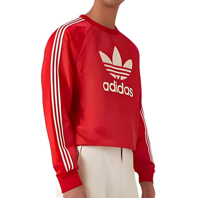 Order adidas Originals Wales Bonner 紅色條紋圓領衛衣 - 時尚 JE5994