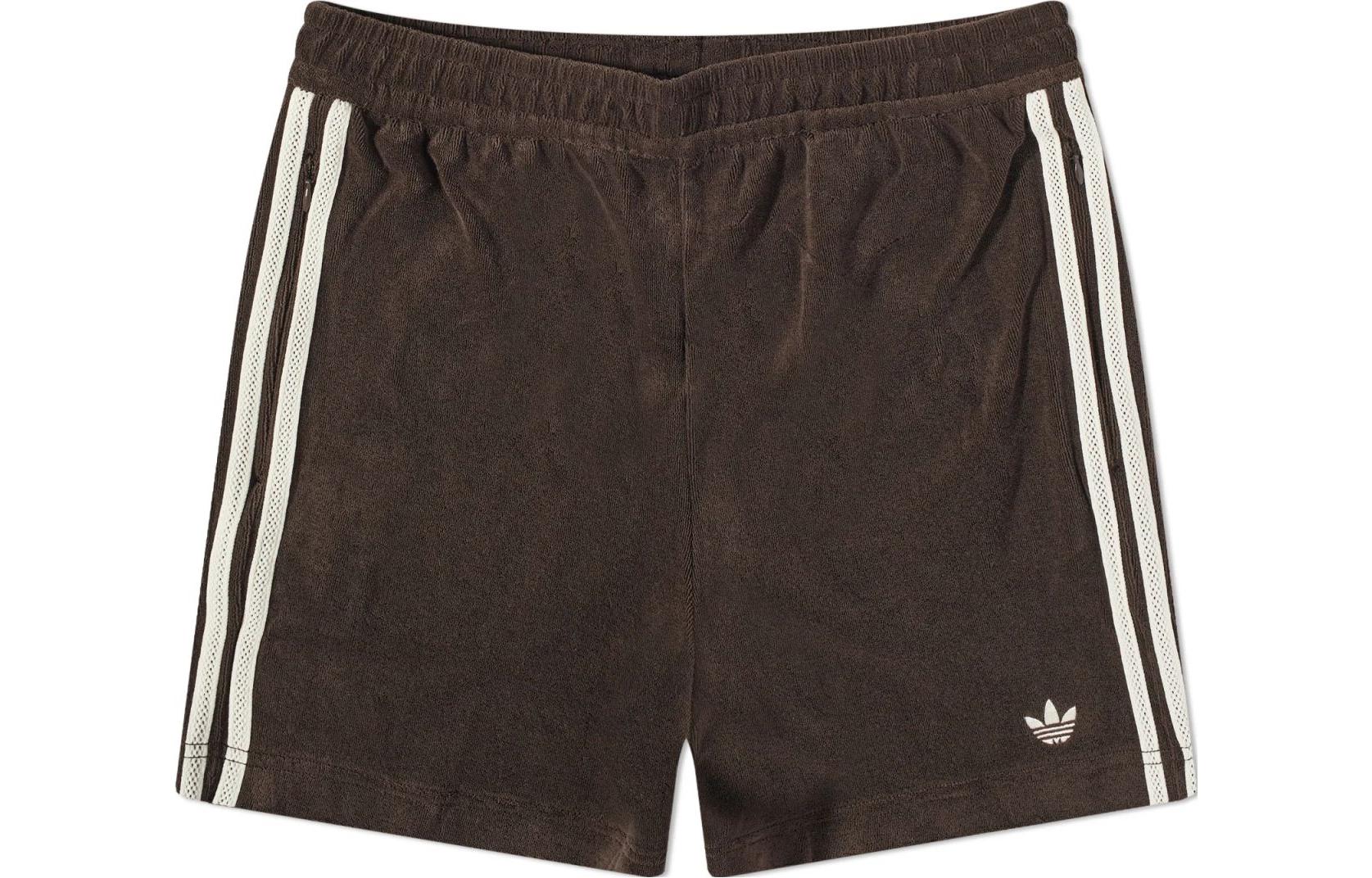 adidas Originals Wales Bonner SS23 Embroidered Loose Fit Shorts Brown Men’s. IB3250