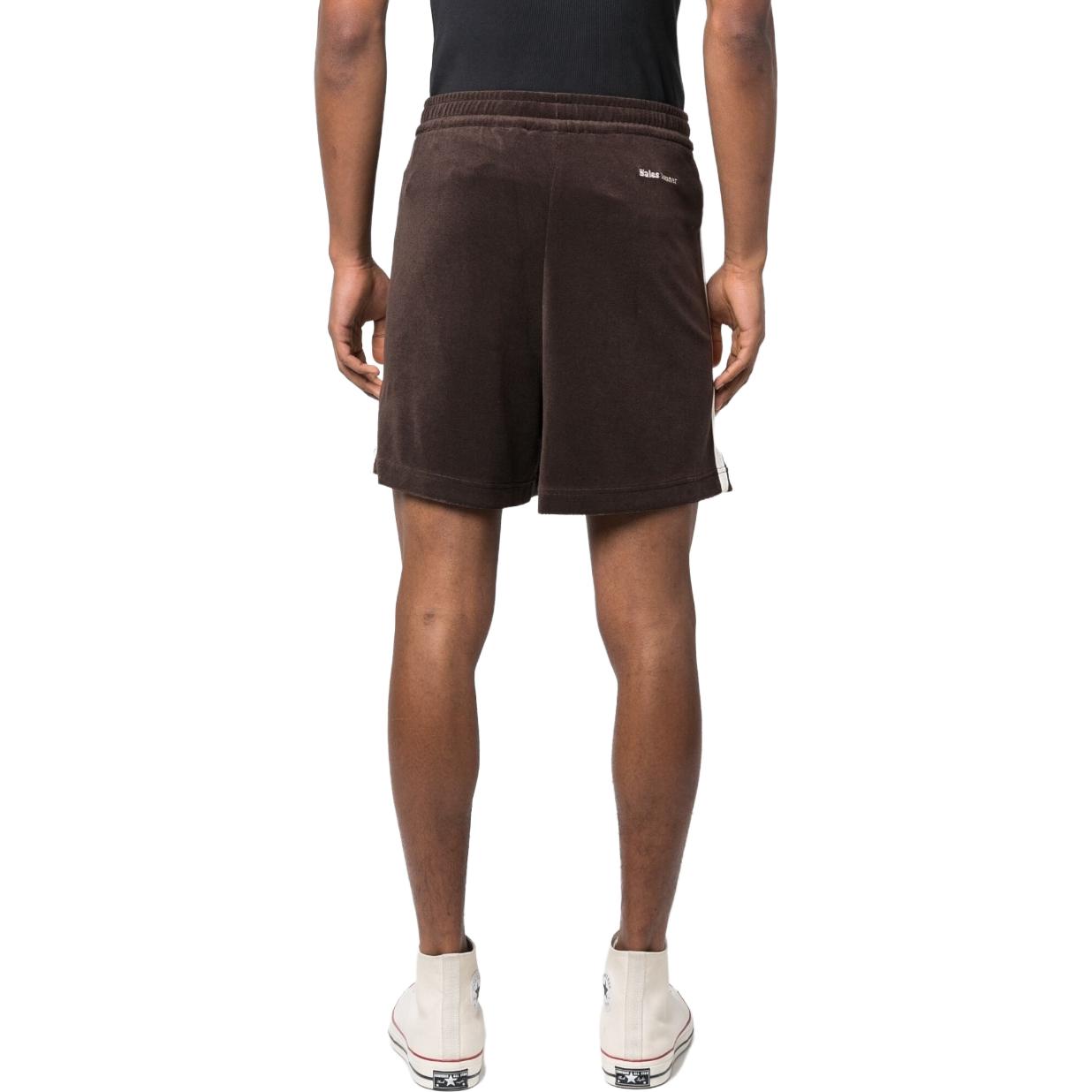 Details for 아디다스 오리지널스 웨일스 보너 SS23 브라운 자수 루즈핏 쇼츠 남성용. IB3250