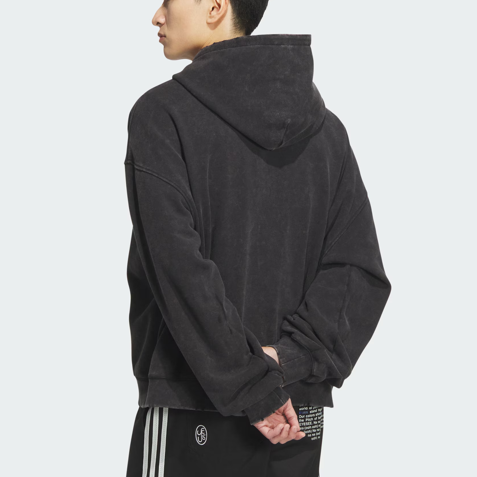 Lookbook adidas Originals Jaket Hoodie Retro Lengan Panjang Hitam Lelaki Loose Fit JM7285