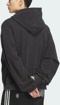 阿迪达斯经典复古宽松版长袖连帽外套黑色男款 JM7285 Lookbook 阿迪达斯经典复古宽松版长袖连帽外套黑色男款 JM7285