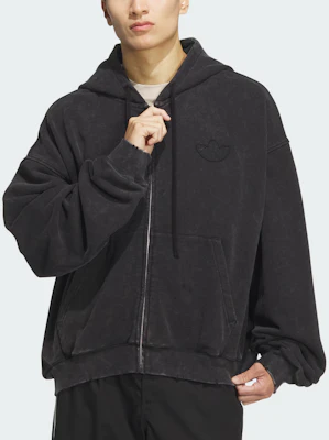 阿迪达斯经典复古宽松版长袖连帽外套黑色男款 JM7285 Shop 阿迪达斯经典复古宽松版长袖连帽外套黑色男款 JM7285