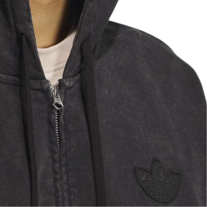 Details for adidas Originals Jaket Hoodie Retro Lengan Panjang Hitam Lelaki Loose Fit JM7285
