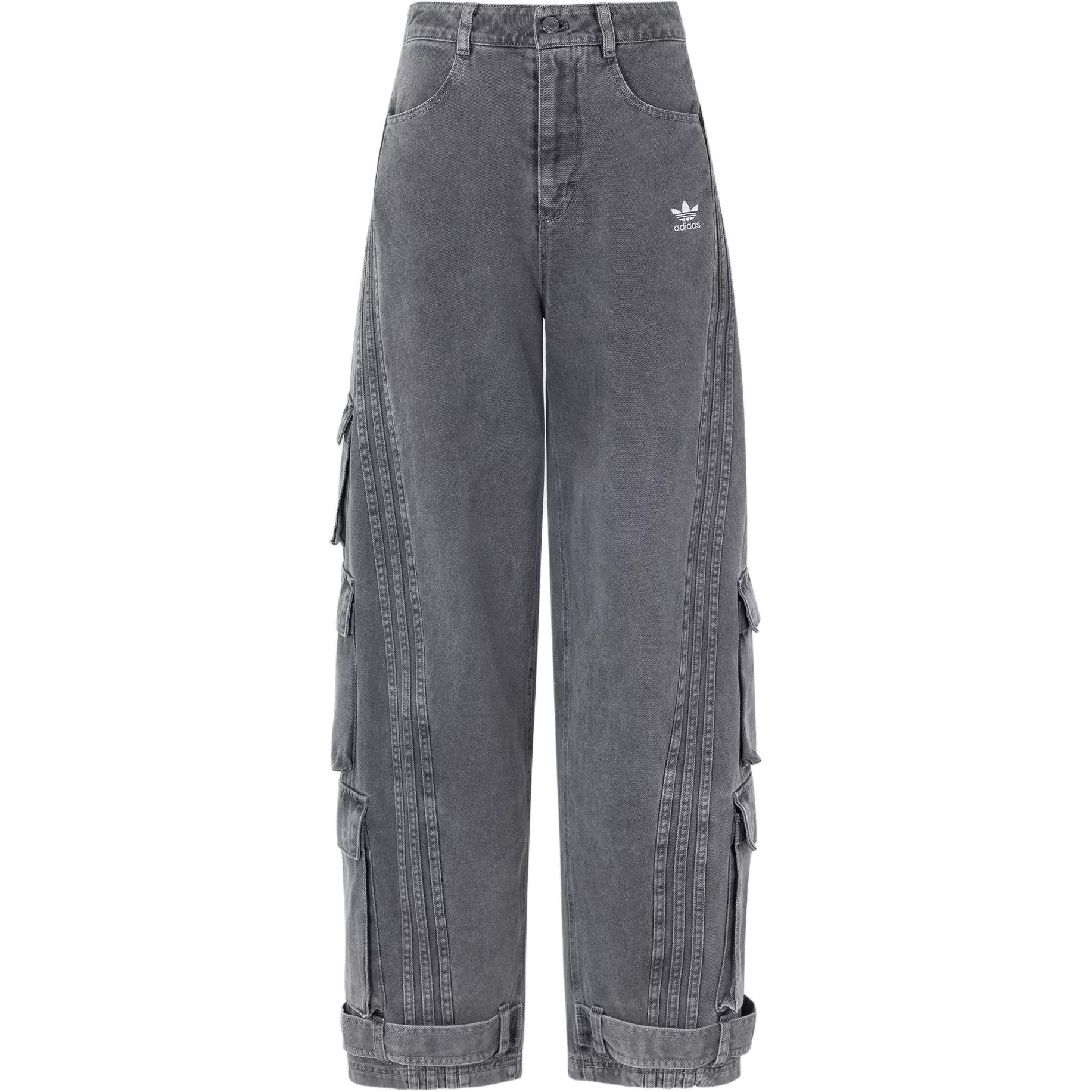 adidas Originals Washed Multi-Pocket Casual Pants Unisex Granite Grey. KD4323