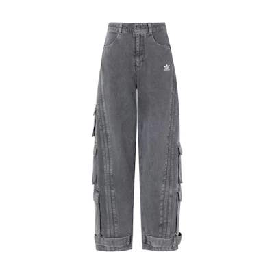 adidas Originals Washed Multi-Pocket Casual Pants Unisex Granite Grey. KD4323