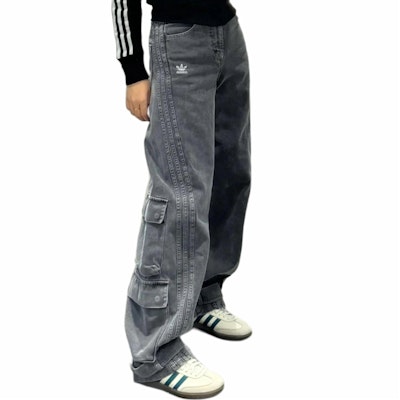 adidas Originals 水洗多口袋休閒長褲 男女款 花崗岩灰 KD4323 Shop adidas Originals 水洗多口袋休閒長褲 男女款 花崗岩灰 KD4323