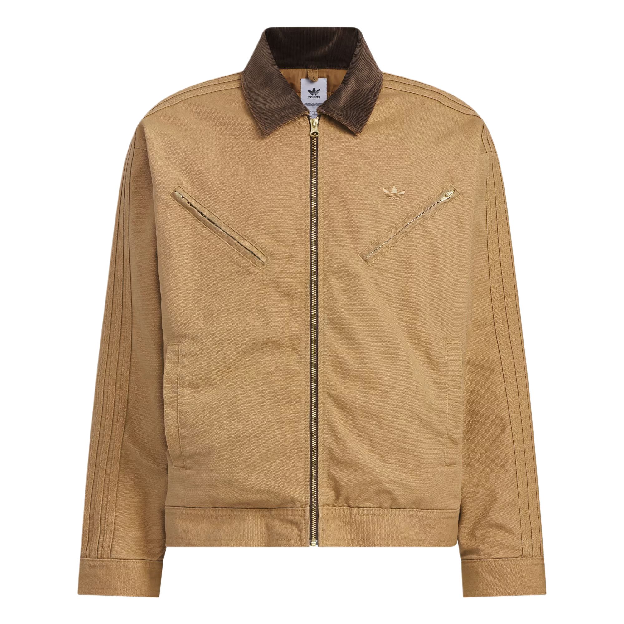 adidas Originals Washed Padded Jacket  Desert Brown/Gold Casual Warm Coat. JW9576