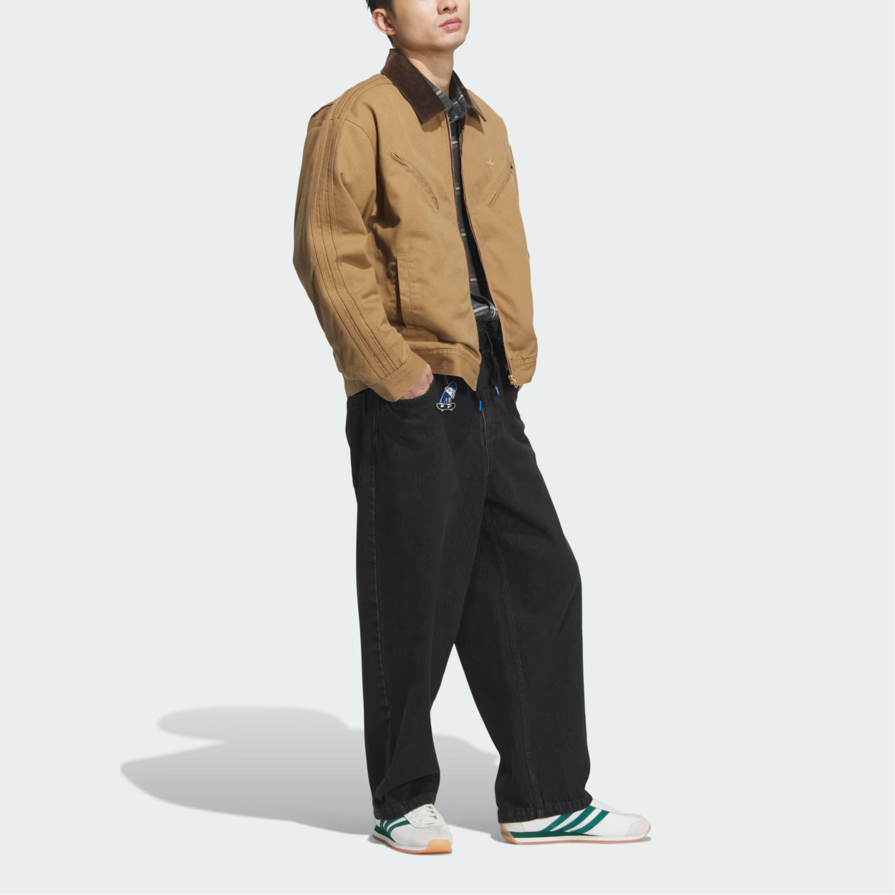 Purchase adidas Originals Jaket Washed Padded Coklat/Gold Kasual Hangat. JW9576