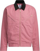 adidas Originals Washed Workwear Zip-Up Jacket Unisex - Red/Gold JW9582 adidas Originals Washed Workwear Zip-Up Jacket Unisex - Red/Gold JW9582